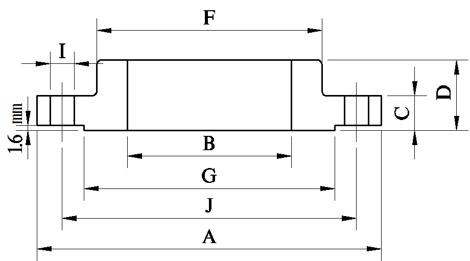slip on flanges dimensions