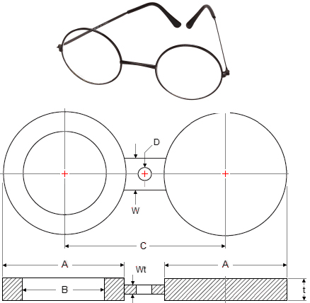spectacle blind flanges dimensions
